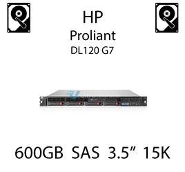 600GB 3.5" dedykowany dysk serwerowy SAS do serwera HP ProLiant DL120 G7, HDD Enterprise 15k, 12GB/s - 737396-B21