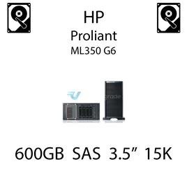 600GB 3.5" dedykowany dysk serwerowy SAS do serwera HP ProLiant ML350 G6, HDD Enterprise 15k, 6Gbps - 516828-B21