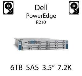 6TB 3.5" dedykowany dysk serwerowy SAS do serwera Dell PowerEdge R210, HDD Enterprise 7.2k, 6Gbps - NWCCG (REF)