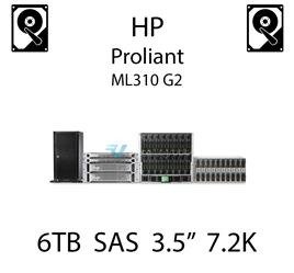 6TB 3.5" dedykowany dysk serwerowy SAS do serwera HP ProLiant ML310 G2, HDD Enterprise 7.2k, 6Gbps - 782669-B21