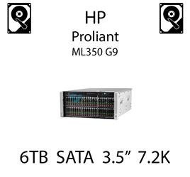 6TB 3.5" dedykowany dysk serwerowy SATA do serwera HP Proliant ML350 G9, HDD Enterprise 7.2k, 6Gbps - 793667-B21