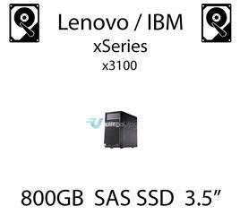 800GB 3.5" dedykowany dysk serwerowy SAS do serwera Lenovo / IBM System x3100, SSD Enterprise , 800MB/s - 00W1316