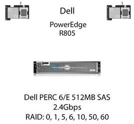 Kontroler RAID Dell PERC 6/E 512MB SAS RAID, 2.4Gbps - FY374