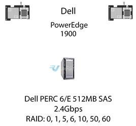 Kontroler RAID Dell PERC 6/E 512MB SAS RAID, 2.4Gbps - FY374