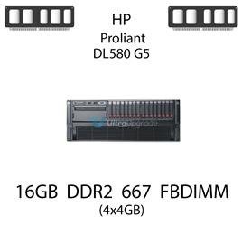 Pamięć RAM 16GB (4x4GB) DDR2 dedykowana do serwera HP ProLiant DL580 G5, FBDIMM, 667MHz, 1.8V, 2Rx4