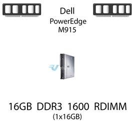 Pamięć RAM 16GB DDR3 dedykowana do serwera Dell PowerEdge M915, RDIMM, 1600MHz, 1.35V, 2Rx4 - A6994465