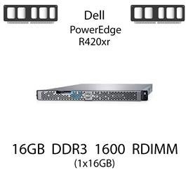 Pamięć RAM 16GB DDR3 dedykowana do serwera Dell PowerEdge R420xr, RDIMM, 1600MHz, 1.35V, 2Rx4 - A6994465