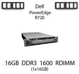 Pamięć RAM 16GB DDR3 dedykowana do serwera Dell PowerEdge R720, RDIMM, 1600MHz, 1.35V, 2Rx4 - A6994465