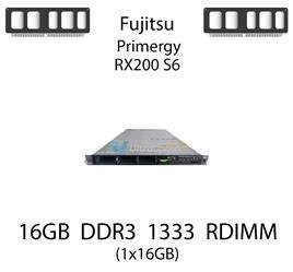 Pamięć RAM 16GB DDR3 dedykowana do serwera Fujitsu Primergy RX200 S6, RDIMM, 1333MHz, 1.5V