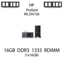 Pamięć RAM 16GB DDR3 dedykowana do serwera HP ProLiant ML350 G6, RDIMM, 1333MHz, 1.35V, 2Rx4 - 627808-B21