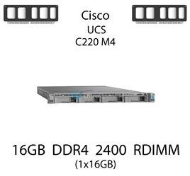 Pamięć RAM 16GB DDR4 dedykowana do serwera Cisco UCS C220 M4, RDIMM, 2400MHz, 1.2V, 2Rx4