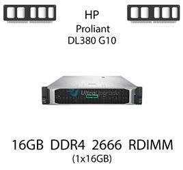 Pamięć RAM 16GB DDR4 dedykowana do serwera HP ProLiant DL380 G10, RDIMM, 2666MHz, 1.2V, 1Rx4