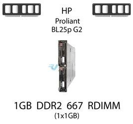 Pamięć RAM 1GB DDR2 dedykowana do serwera HP ProLiant BL25p G2, RDIMM, 667MHz, 1.8V