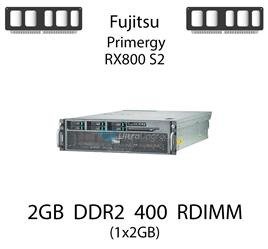 Pamięć RAM 2GB DDR2 dedykowana do serwera Fujitsu Primergy RX800 S2, RDIMM, 400MHz, 1.8V, 1Rx4