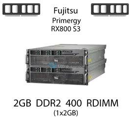 Pamięć RAM 2GB DDR2 dedykowana do serwera Fujitsu Primergy RX800 S3, RDIMM, 400MHz, 1.8V, 1Rx4