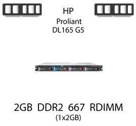 Pamięć RAM 2GB DDR2 dedykowana do serwera HP ProLiant DL165 G5, RDIMM, 667MHz, 1.8V, 1Rx4