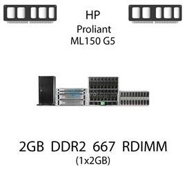 Pamięć RAM 2GB DDR2 dedykowana do serwera HP ProLiant ML150 G5, RDIMM, 667MHz, 1.8V