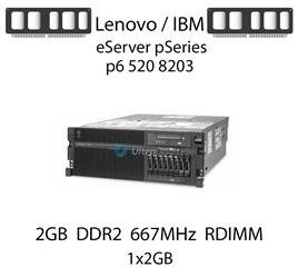 Pamięć RAM 2GB DDR2 dedykowana do serwera Lenovo / IBM eServer pSeries p6 520 8203, RDIMM, 667MHz, 1.8V, 1Rx4