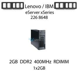 Pamięć RAM 2GB DDR2 dedykowana do serwera Lenovo / IBM xSeries 226 8648, RDIMM, 400MHz, 1.8V, 1Rx4