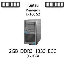 Pamięć RAM 2GB DDR3 dedykowana do serwera Fujitsu Primergy TX100 S2, ECC UDIMM, 1333MHz, 1.5V