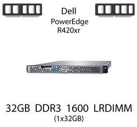 Pamięć RAM 32GB DDR3 dedykowana do serwera Dell PowerEdge R420xr, LRDIMM, 1600MHz, 1.35V, 4Rx4 - A7916527