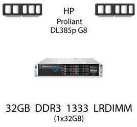 Pamięć RAM 32GB DDR3 dedykowana do serwera HP ProLiant DL385p G8, LRDIMM, 1333MHz, 1.35V, 4Rx4 - 647654-081