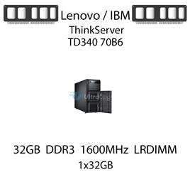 Pamięć RAM 32GB DDR3 dedykowana do serwera Lenovo / IBM ThinkServer TD340 70B6, LRDIMM, 1600MHz, 1.35V, 4Rx4 - 46W0676