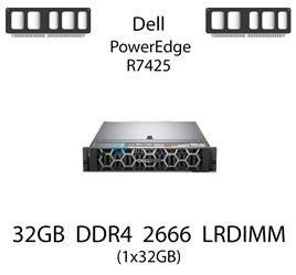 Pamięć RAM 32GB DDR4 dedykowana do serwera Dell PowerEdge R7425, LRDIMM, 2666MHz, 1.2V, 2Rx4