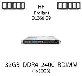 Pamięć RAM 32GB DDR4 dedykowana do serwera HP ProLiant DL360 G9, RDIMM, 2400MHz, 1.2V, 2Rx4 - 805351-B21