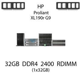 Pamięć RAM 32GB DDR4 dedykowana do serwera HP ProLiant XL190r G9, RDIMM, 2400MHz, 1.2V, 2Rx4 - 805351-B21