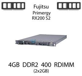 Pamięć RAM 4GB (2x2GB) DDR2 dedykowana do serwera Fujitsu Primergy RX200 S2, RDIMM, 400MHz, 1.8V, 1Rx4