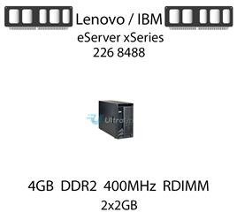 Pamięć RAM 4GB (2x2GB) DDR2 dedykowana do serwera Lenovo / IBM eServer xSeries 226 8488, RDIMM, 400MHz, 1.8V, 1Rx4