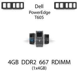 Pamięć RAM 4GB DDR2 dedykowana do serwera Dell PowerEdge T605, RDIMM, 667MHz, 1.8V, 2Rx4