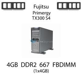 Pamięć RAM 4GB DDR2 dedykowana do serwera Fujitsu Primergy TX300 S4, FBDIMM, 667MHz, 1.8V, 2Rx4