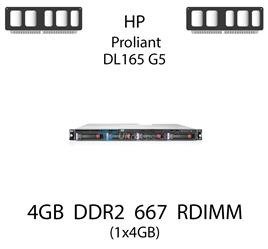 Pamięć RAM 4GB DDR2 dedykowana do serwera HP ProLiant DL165 G5, RDIMM, 667MHz, 1.8V, 2Rx4