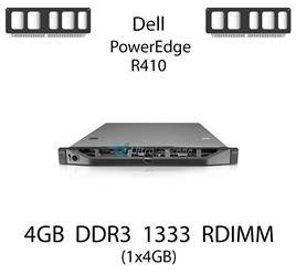 Pamięć RAM 4GB DDR3 dedykowana do serwera Dell PowerEdge R410, RDIMM, 1333MHz, 1.35V