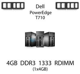 Pamięć RAM 4GB DDR3 dedykowana do serwera Dell PowerEdge T710, RDIMM, 1333MHz, 1.5V