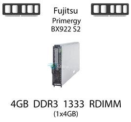 Pamięć RAM 4GB DDR3 dedykowana do serwera Fujitsu Primergy BX922 S2, RDIMM, 1333MHz, 1.5V, 1Rx4 - S26361-F3604-L510