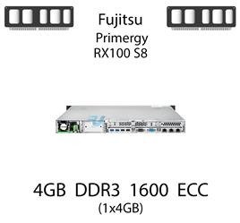 Pamięć RAM 4GB DDR3 dedykowana do serwera Fujitsu Primergy RX100 S8, ECC UDIMM, 1600MHz, 1.5V, 2Rx8 - S26361-F3719-E514