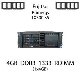 Pamięć RAM 4GB DDR3 dedykowana do serwera Fujitsu Primergy TX300 S5, RDIMM, 1333MHz, 1.5V, 2Rx4