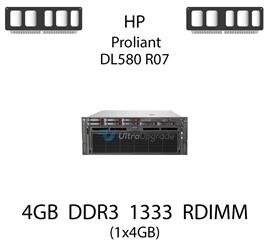 Pamięć RAM 4GB DDR3 dedykowana do serwera HP ProLiant DL580 R07, RDIMM, 1333MHz, 1.5V