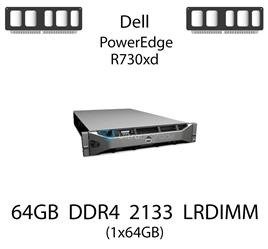 Pamięć RAM 64GB DDR4 dedykowana do serwera Dell PowerEdge R730xd, LRDIMM, 2133MHz, 1.2V, 4Rx4 - A8451131