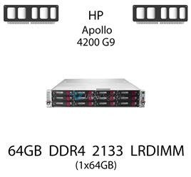 Pamięć RAM 64GB DDR4 dedykowana do serwera HP Apollo 4200 G9, LRDIMM, 2133MHz, 1.2V, 4Rx4 - 726724-B21