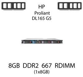 Pamięć RAM 8GB DDR2 dedykowana do serwera HP ProLiant DL165 G5, RDIMM, 667MHz, 1.8V, 2Rx4