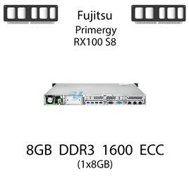 Pamięć RAM 8GB DDR3 dedykowana do serwera Fujitsu Primergy RX100 S8, ECC UDIMM, 1600MHz, 2Rx8