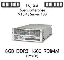 Pamięć RAM 8GB DDR3 dedykowana do serwera Fujitsu Sparc Enterprise M10-4S Server 1BB, RDIMM, 1600MHz