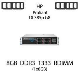 Pamięć RAM 8GB DDR3 dedykowana do serwera HP ProLiant DL385p G8, RDIMM, 1333MHz, 1.35V, 2Rx4 - 604502-B21