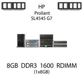 Pamięć RAM 8GB DDR3 dedykowana do serwera HP ProLiant SL4545 G7, RDIMM, 1600MHz