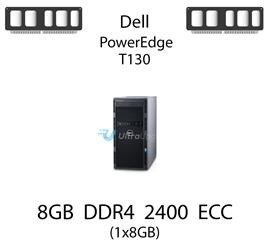 Pamięć RAM 8GB DDR4 dedykowana do serwera Dell PowerEdge T130, ECC UDIMM, 2400MHz, 1.2V, 2Rx8