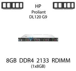 Pamięć RAM 8GB DDR4 dedykowana do serwera HP ProLiant DL120 G9, RDIMM, 2133MHz, 1.2V, 1Rx4 - 726718-B21